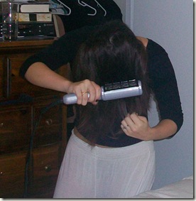 hair flipping or drying